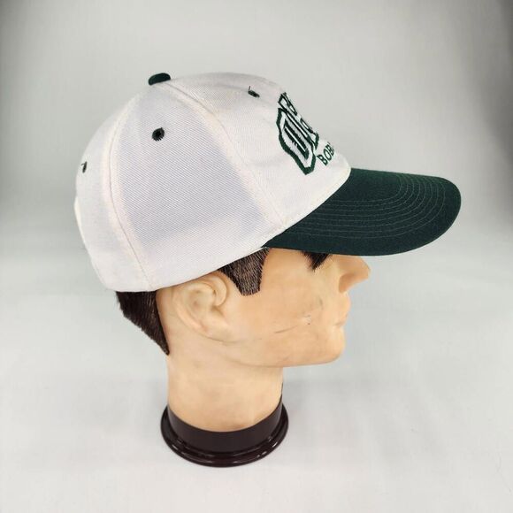 VTG Kudzu Ohio Bobcats Bar Adjustable Hat White Green Snapback Cap Hats - Picture 3 of 11